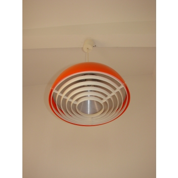 Lampa z aluminium i tworzywa lata 70